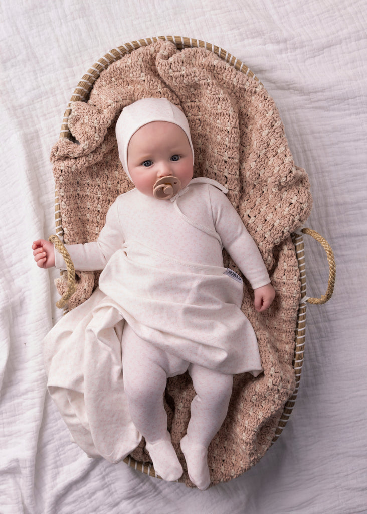 Mini Label Girls All Over Floral Print Layette Set