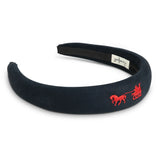Le Enfant Petite Épopée Embroidered Hairband - Navy