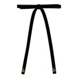Le Enfant Gold Thread Cherry Velvet Bow - Black