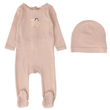 Lil Legs Doll Footie & Beanie - Rose