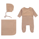 Cadeau Linen Luxury 3PC Layette Set - Pink Blush