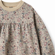 Load image into Gallery viewer, Wheat Lilja Sweat Dress - Soft Sand Flowers