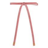 Le Enfant Gold Thread Cherry Velvet Bow - Pink