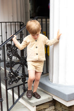 Load image into Gallery viewer, NouNelle Crushed Velour Tan Blazer And Shorts