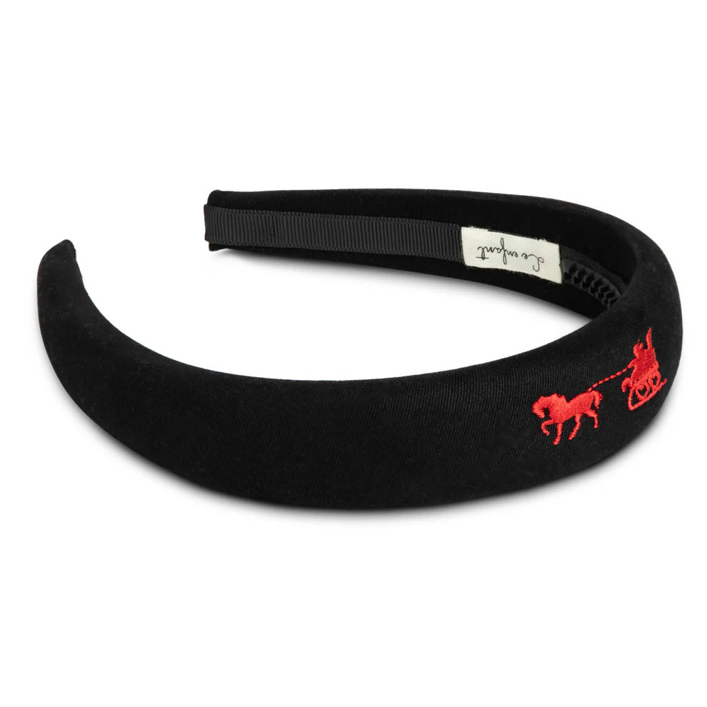 Le Enfant Petite Épopée Embroidered Hairband - Black