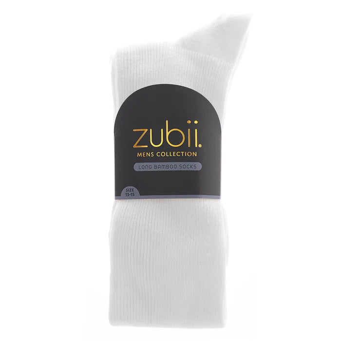 Zubii Mens Basic Knee Sock 186 - White