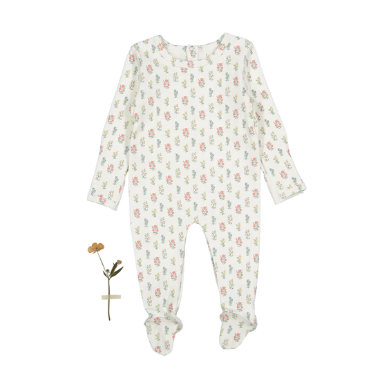 Lovely Littles Printed Footie And Hat - Esme