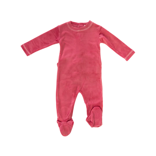 Crew Velour Romper - Pink