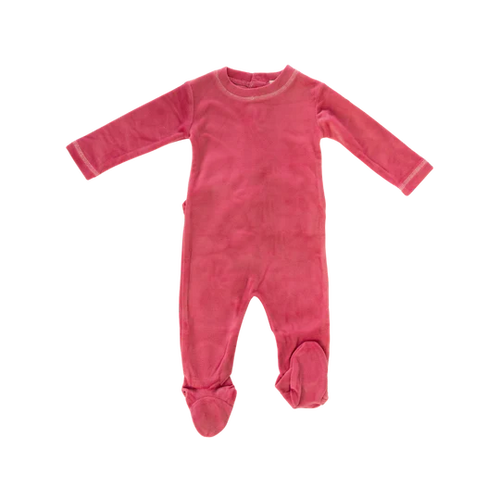 Crew Velour Romper - Pink