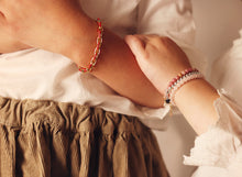 Load image into Gallery viewer, Picky Baby Enamel Red and Gold Link Bracelet