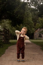 Load image into Gallery viewer, Birnham On The Sea Front Pocket Overalls - Brick Corduroy