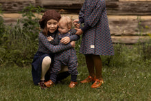 Load image into Gallery viewer, Birnham On The Sea Girl Overalls - Apple Print