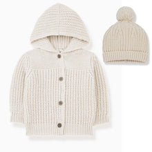 Load image into Gallery viewer, 1+ in the Family Simo Hooded Jacket &amp; Beanie - Ecru