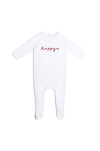 Load image into Gallery viewer, Oubon Embroidered Footie - White