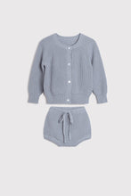 Load image into Gallery viewer, Oubon Knit Cardigan &amp; Bloomer - Sky