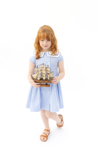 Nou Nelle Striped Double Breasted Dress (Short Sleeve)