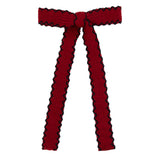 Le Enfant Edged Knit Bow - Red