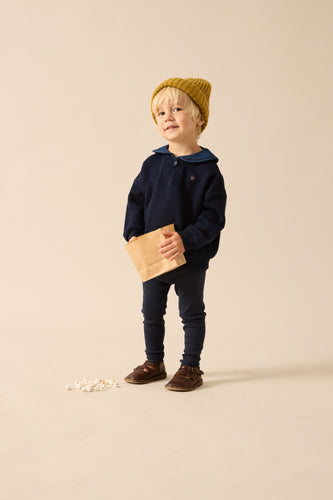 Lil Legs Boys Sailor Collar Toddler Set - Navy