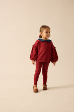 Load image into Gallery viewer, Lil Legs Toddler Ruffle Sweatshirt - Vintage Red
