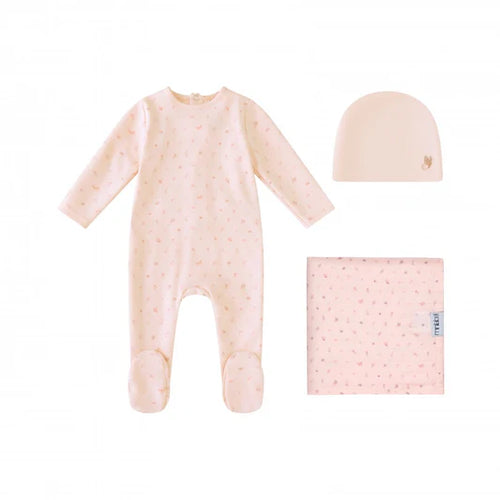 Mini Label Butterfly All Over Print Layette Set - Pink
