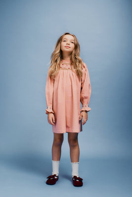 Bebe Organic Margot Smocked Dress - Dusty Rose