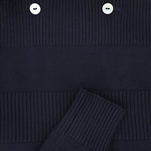 Load image into Gallery viewer, Le Bourdon Knit Suspender Overalls - Navy