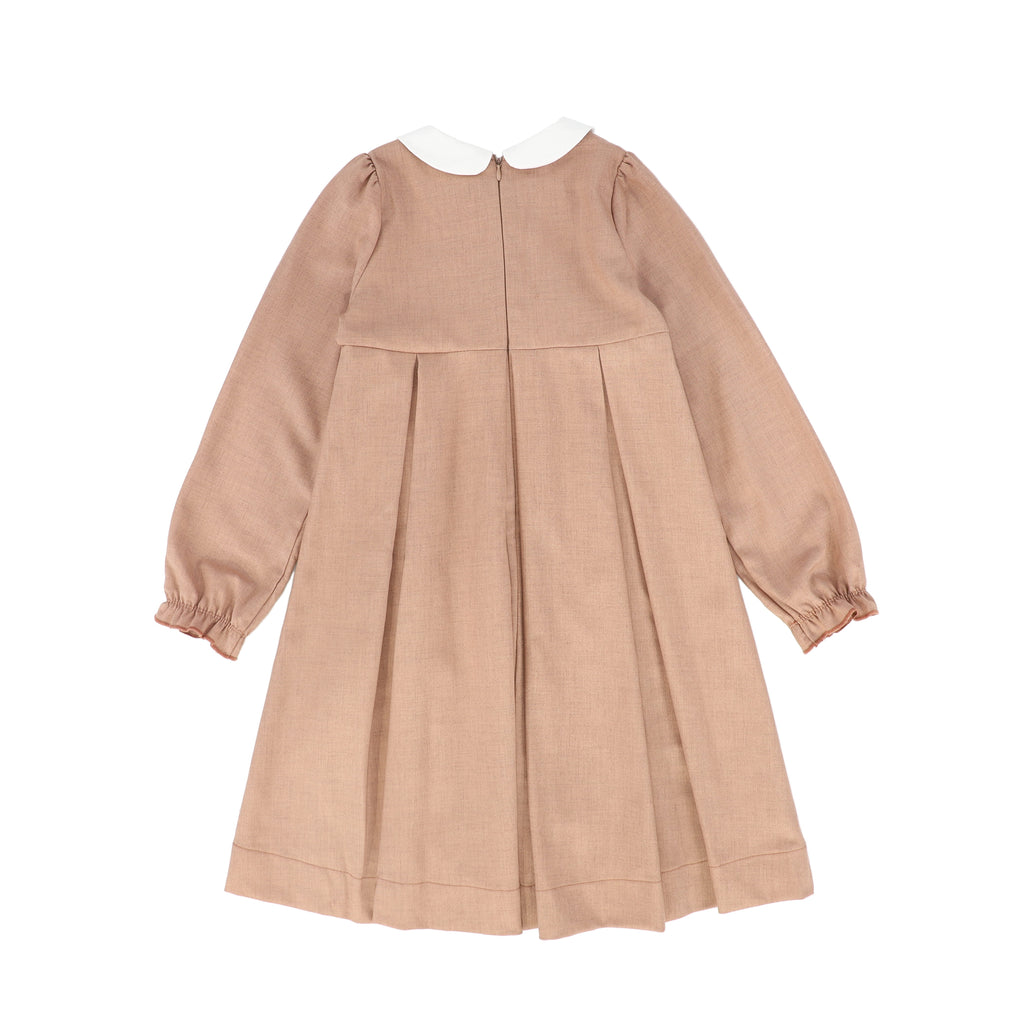 Bamboo Wool Embroidered Dress - Pink