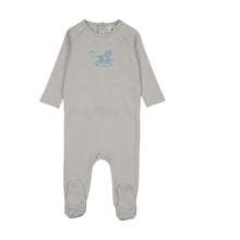 Load image into Gallery viewer, Mema Knits Horse Rocker Footie - Gray Dawn