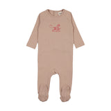 Mema Knits Horse Rocker Footie - Pale Pink