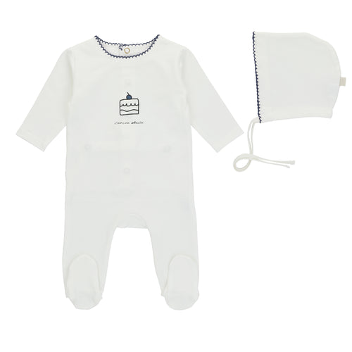 Cadeau Little Sweetie Footie & Bonnet - Boy