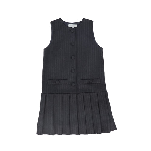 Bace Collection Striped Button Jumper - Grey