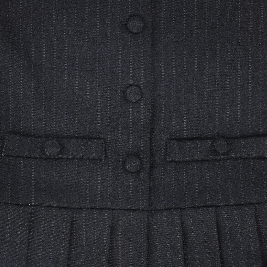 Bace Collection Striped Button Jumper - Grey