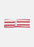 Booso Sweatband - Red & Ecru Striped