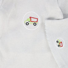 Load image into Gallery viewer, Bebe Jolee Outline Embroidered Footie And Hat - Blue