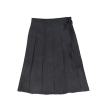 Load image into Gallery viewer, Valentina Silk Pleated Wrap Skirt - Black