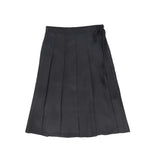 Valentina Silk Pleated Wrap Skirt - Black