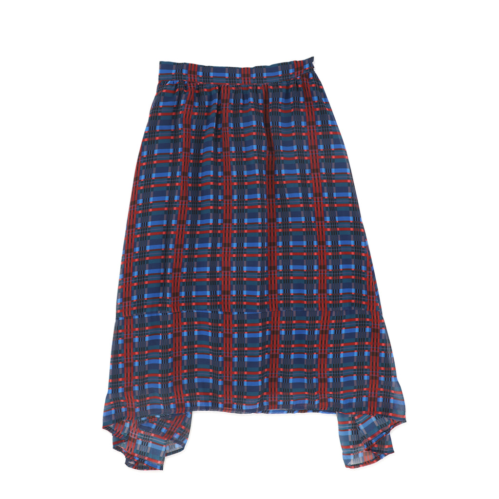 Valentina Plaid Smocked Blouse And Maxi Skirt Set