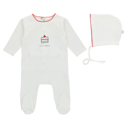 Cadeau Little Sweetie Footie & Bonnet - Girl