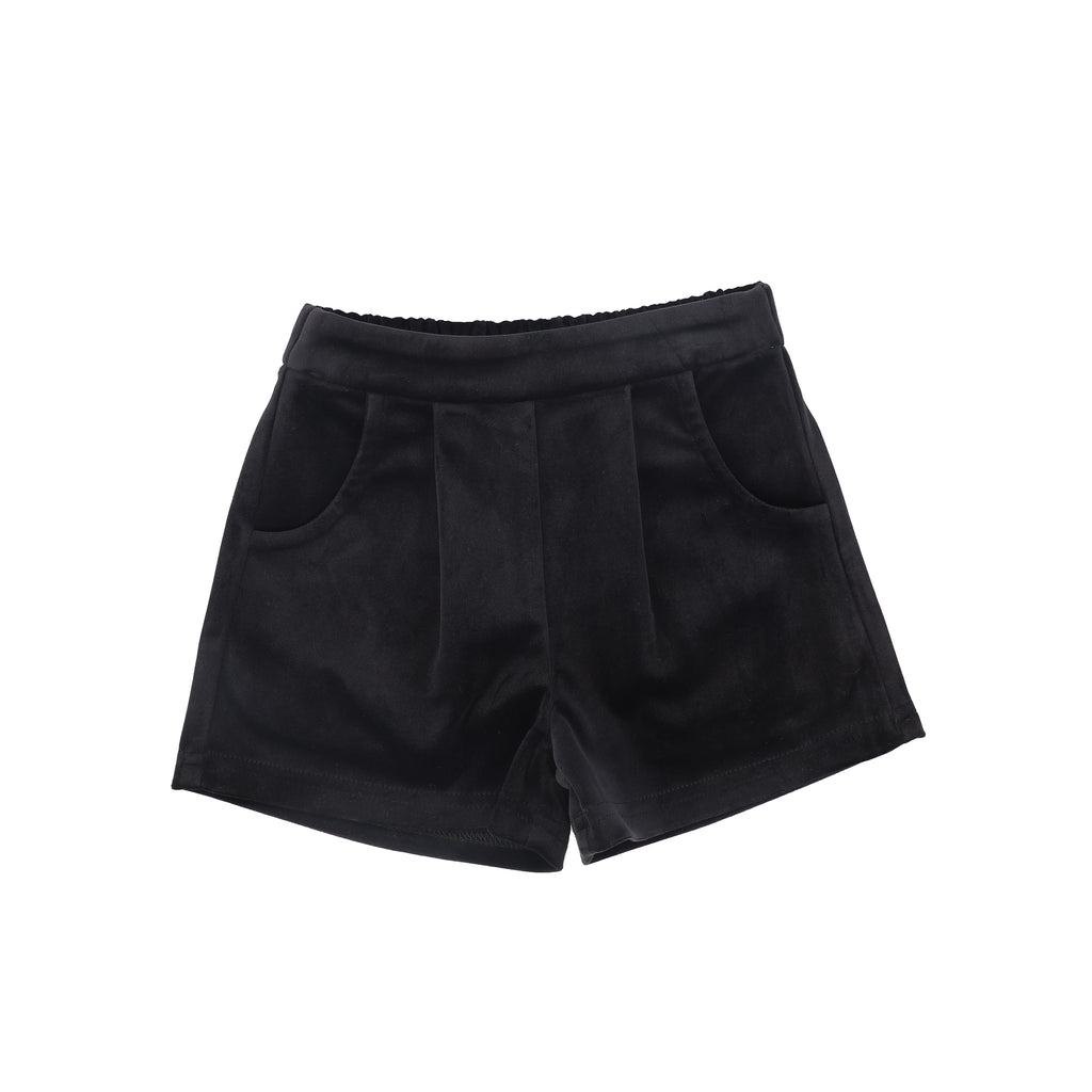 Francesca Guiliano Velvet Pocket Shorts - Black