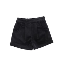Load image into Gallery viewer, Francesca Guiliano Velvet Pocket Shorts - Black