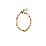 Picky Baby Enamel Pink and Gold Link Bracelet