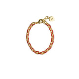 Picky Baby Enamel Red and Gold Link Bracelet