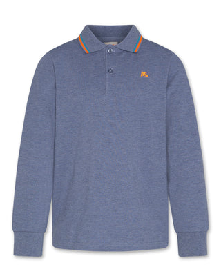 AO76 Carter Polo - Heather Mid Blue