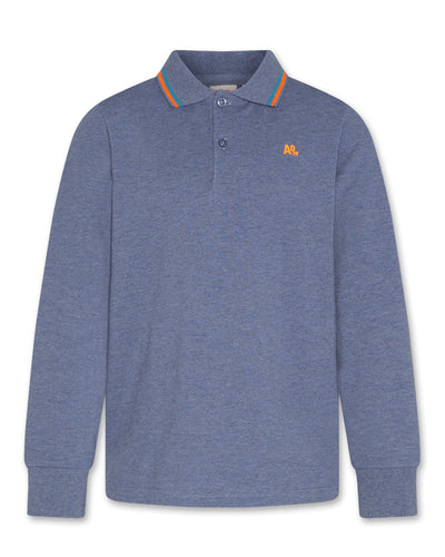 AO76 Carter Polo - Heather Mid Blue