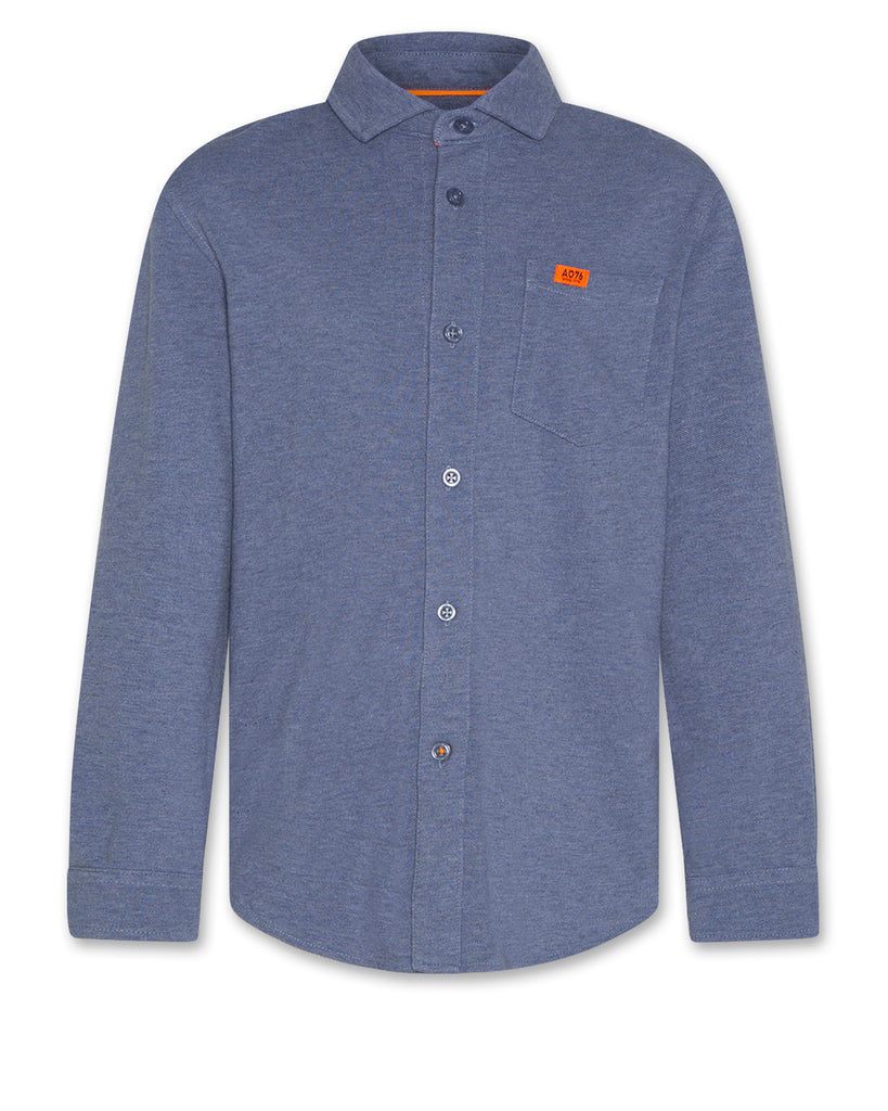 AO76 Dan Shirt  - Heather Mid Blue