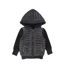 Load image into Gallery viewer, Bace Collection Quilted Sweatshirt Jacket - Black