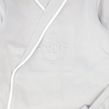 Load image into Gallery viewer, Bebe Jolee Piped Wrap Footie And Hat - Blue