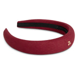Le Enfant Gold Thread Cherry Embroidered Hairband - Burgundy