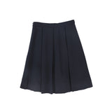 Bamboo Wool Pleat Skirt - Navy