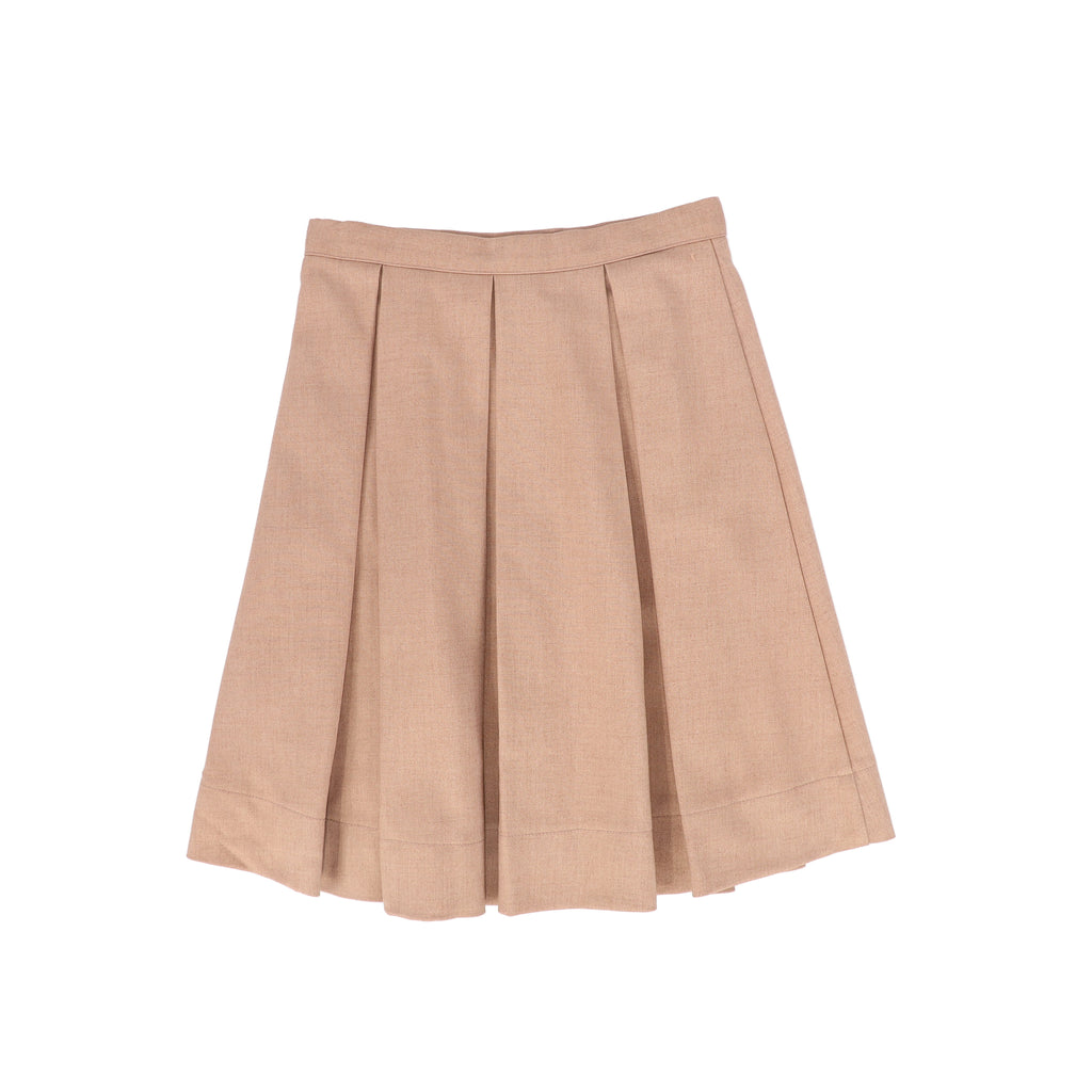 Bamboo Wool Pleat Skirt - Pink